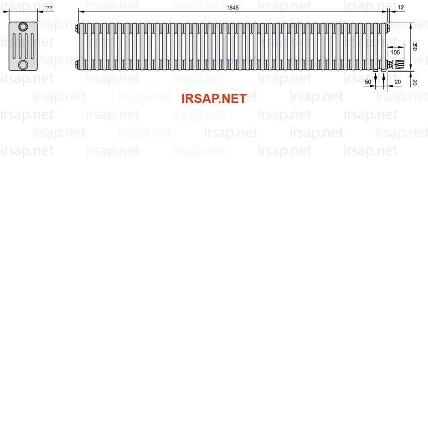 Радиатор IRSAP Tesi 50350/41 T26 CL 01
